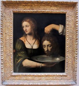Salome recevant la tete de saint Jean Baptiste by Bernardino Luini