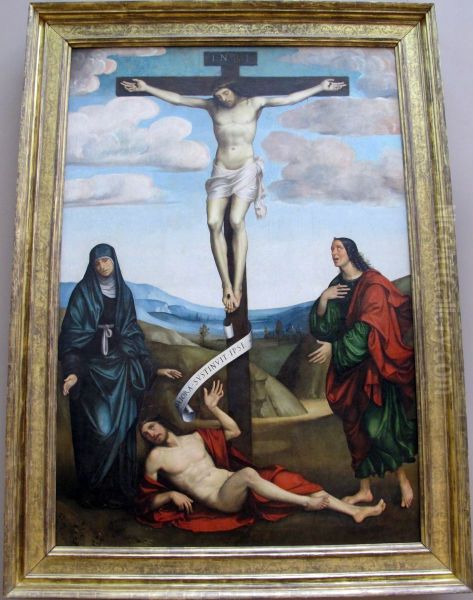 Le Calvaire avec saint Job couche au pied de la croix - view 1
