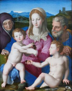 The Holy Family with St. Anna and the Infant St. John the Baptist by Bronzino