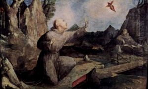 Hl. Franziskus empfangt die Stigmata by Domenico Beccafumi
