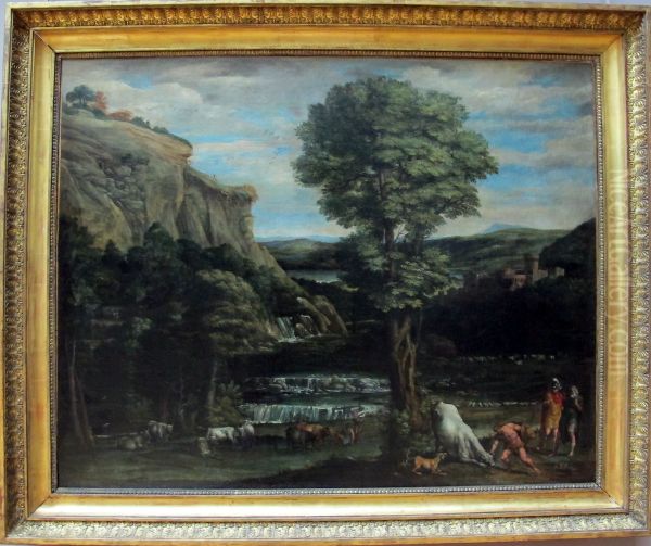 Paysage avec Hercule combattant Achelous change en taureau - view 1