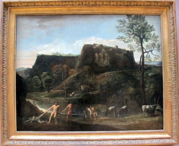 Paysage avec Hercule tirant Cacus de sa caverne - view 1