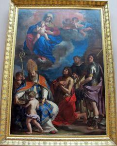 Madonna and Child with Four Saints by Giovanni Francesco Barbieri