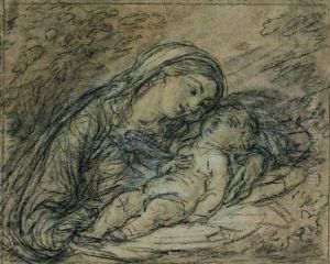 Vierge A L'enfant by Giovanni Carnovali Il Piccio
