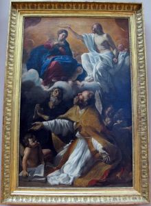 Le Couronnement de la Vierge avec saint Augustin et saint Guillaume d'Aquitaine