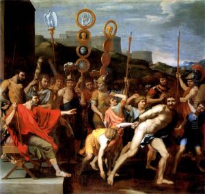 Camille livre le maitre d'ecole de Faleries a ses ecoliers by Nicolas Poussin