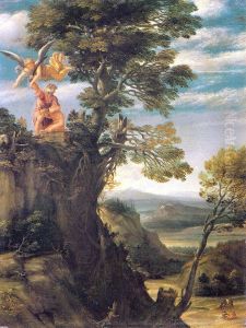 Landscape with the Binding of Isaac by Annibale Carracci