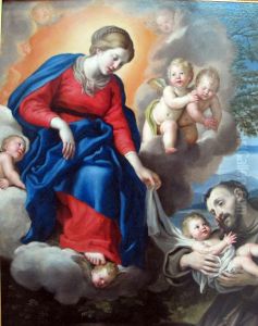 Madonna and Child with St. Francis by Domenico Zampieri (Domenichino)