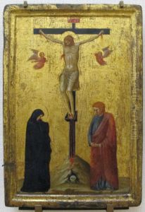 Calvary by Maestro Espressionista di Santa Chiara