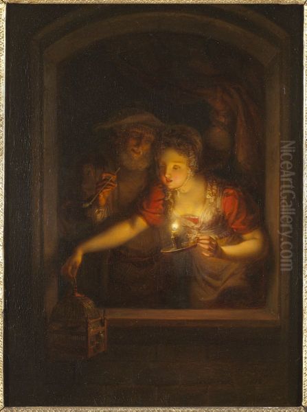 A Woman with a Burning Candle - view 1
