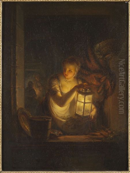 A Woman with A Lantern - view 1