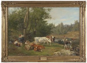 Landskap med boskap by Anders Askevold