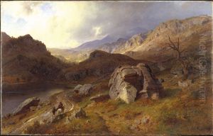 Lledr Valley in Wales by Hans Gude