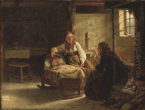Spakvinna by Adolph Tidemand