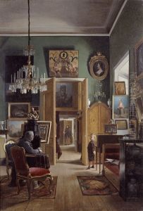 Interior fran konstnarens bostad i Arvfurstens palats, Stockholm by Carl Stefan Bennet