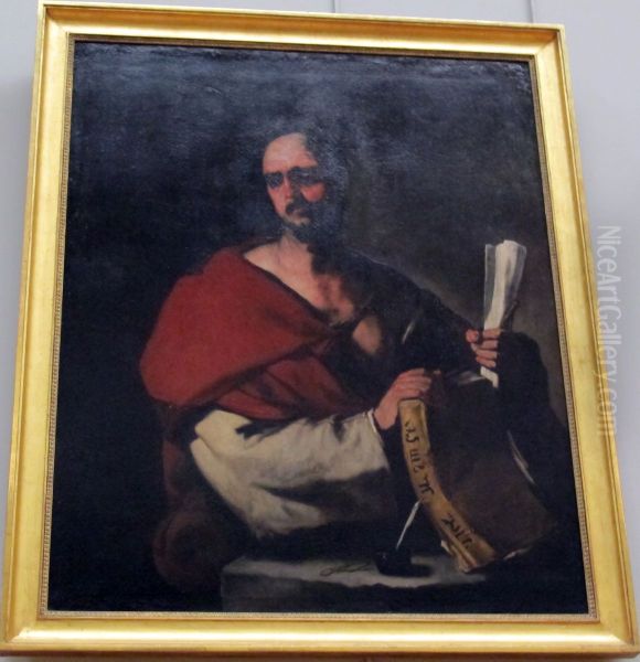 Philosopher Holding a Book and a Roll of Paper - view 1