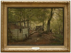 Skittle-alley in Saeby Forest. Spring Morning Skittle-alley in Saeby Forest. Spring Morning