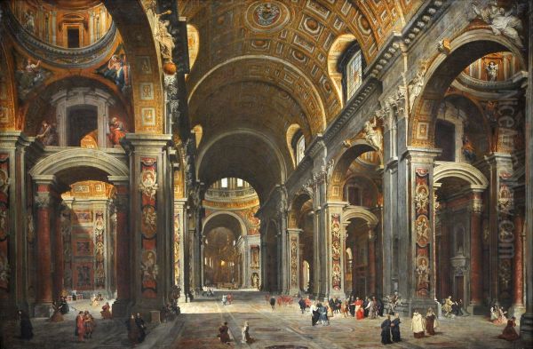Le cardinal Melchior de Polignac visitant Saint-Pierre de Rome - view 1