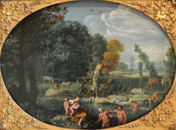 Latone metamorphosant les paysans de Lycie en grenouilles - view 1