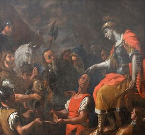 Thomyris faisant plonger la tete de Cyrus dans un vase de sang by unknown