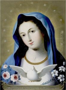 Virgen Con El Espiritu Santo by Manuel Caro