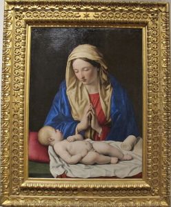La Vierge adorant l'Enfant Jesus by Giovanni Battista Salvi da Sassoferrato