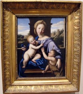 La Vierge a l'Enfant avec saint Jean Baptiste by Giovanni Battista Salvi da Sassoferrato