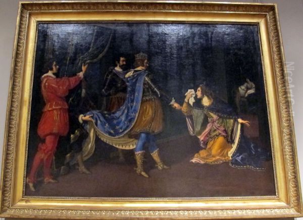 Isabella of Aragon at the Feet of Charles VIII - view 1