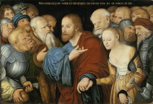 Christ and the Woman taken in Adultery by Lucas Cranach the Elder