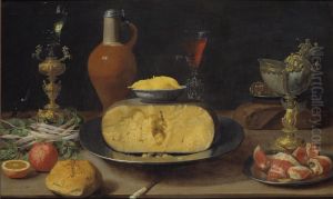 Breakfast Piece with Cheese and Goblet by Jacob van Es