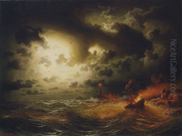 Burning Steamer - view 1