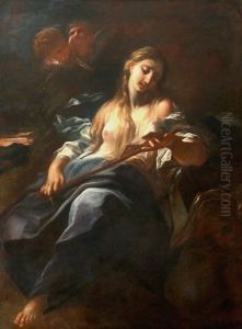 Mary Magdalene in Meditation before a Crucifix
