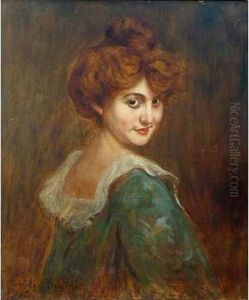 Portrait De Femme En Buste. by Henry Caro-Delvaille