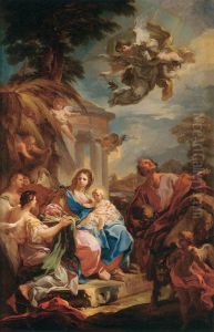 Rest on The Flight into Egypt by Corrado Giaquinto