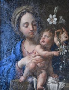 L'Enfant Jesus designant a la Vierge les fleurs de la Passion L'Enfant Jesus designant a la Vierge les fleurs de la Passion