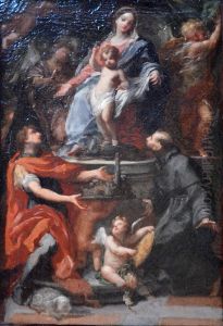 La Vierge a l'Enfant avec saint Guy et saint Francois by unknown