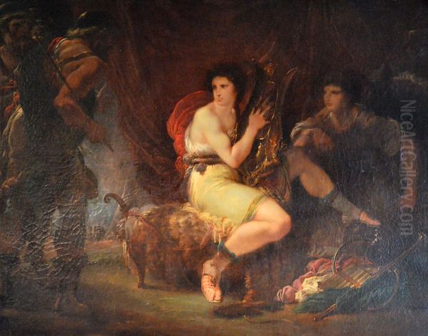 Achilles in his Tent with Patroclus, Playing a Lyre, surprised by Ulysses and Nestor - view 1