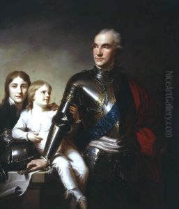 The Count Potocki and his sons by Johann Baptist von Lampi the Elder