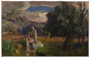 Eva i Paradiset eller Ormen i Paradiset by Joakim Skovgaard
