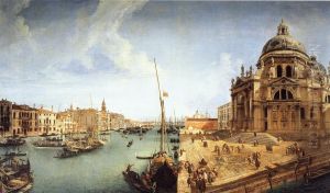L'Entree du Grand Canal et l'eglise de la Salute a Venise