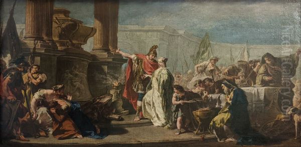 Polyxene devant le tombeau d'Achille - view 1