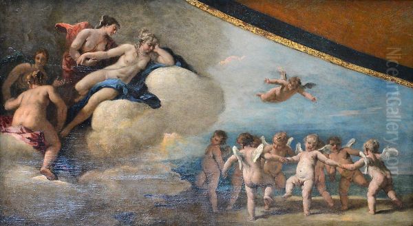 Venus entouree de nymphes regardant une ronde d'Amours - view 1
