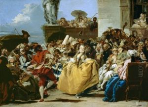 Carnival Scene by Giovanni Domenico Tiepolo