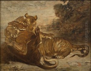 Two Tigers at Play
