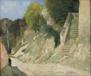 A Steep Ascent in Montigny-sur-Loing by Carl Fredrik Hill
