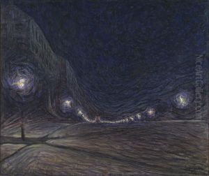 Hornsgatan nattetid by Eugene Jansson