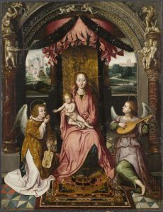 Madonna and Child. Detail from the "St John Altar" by (manner of) Memling, Hans