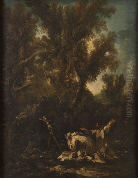 Landscape with two Repentant Monks - view 1