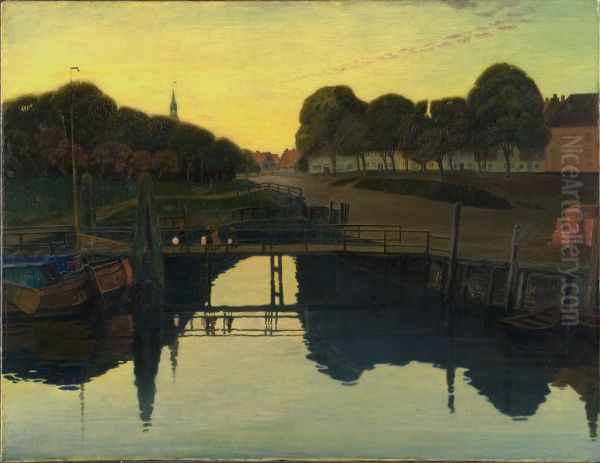 Summer night at Tonning - view 1