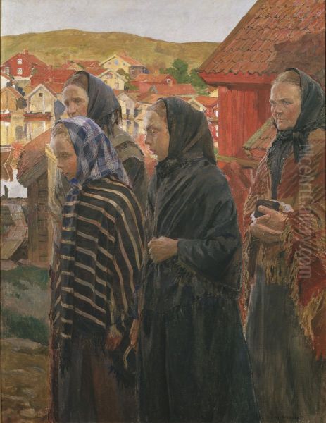 Fishermen's Wives Returning from Church - view 1